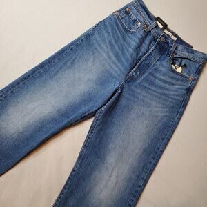 Levis Womens Size 28x27 NWT Ribcage Straight Ankle Jeans Denim High Rise Blue